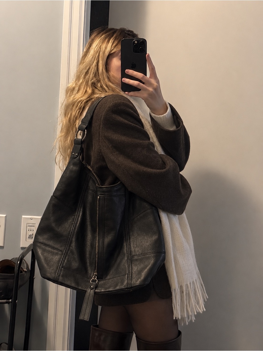 LARGE genuine leather bag
